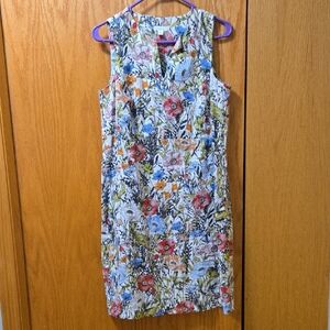 J. Jill Multicolor Floral Midi Dress